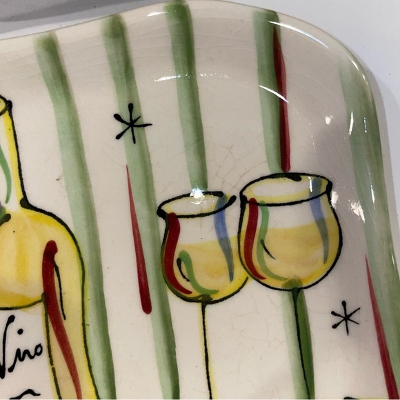 Groovy ✨ vintage set of 4 Julia Junkin cocktail 🍸 wine 🍷 5” plates gift - Picture 3 of 5